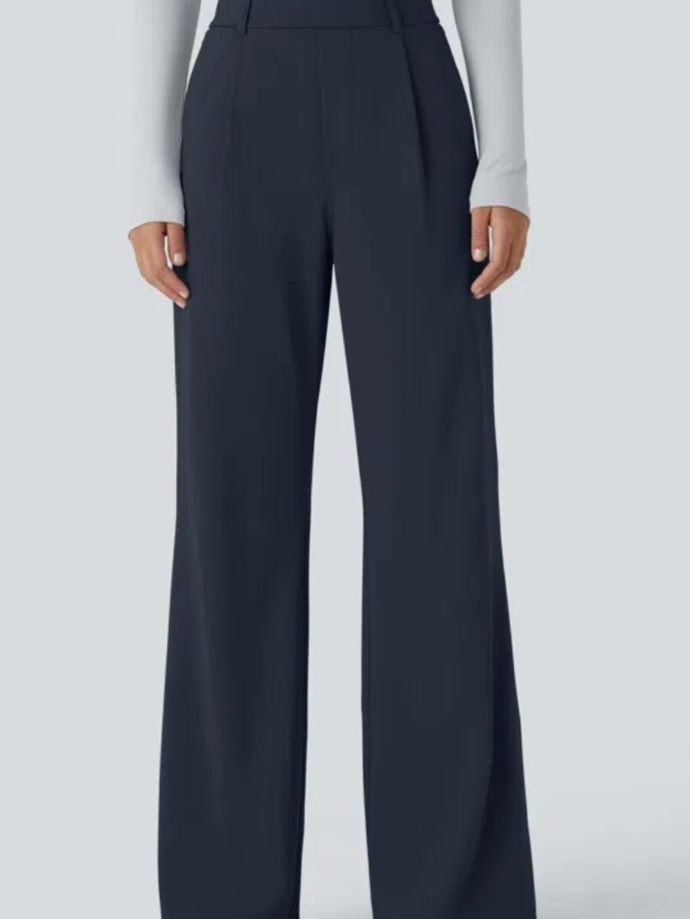 High Waisted Pocket Work Flare Pants